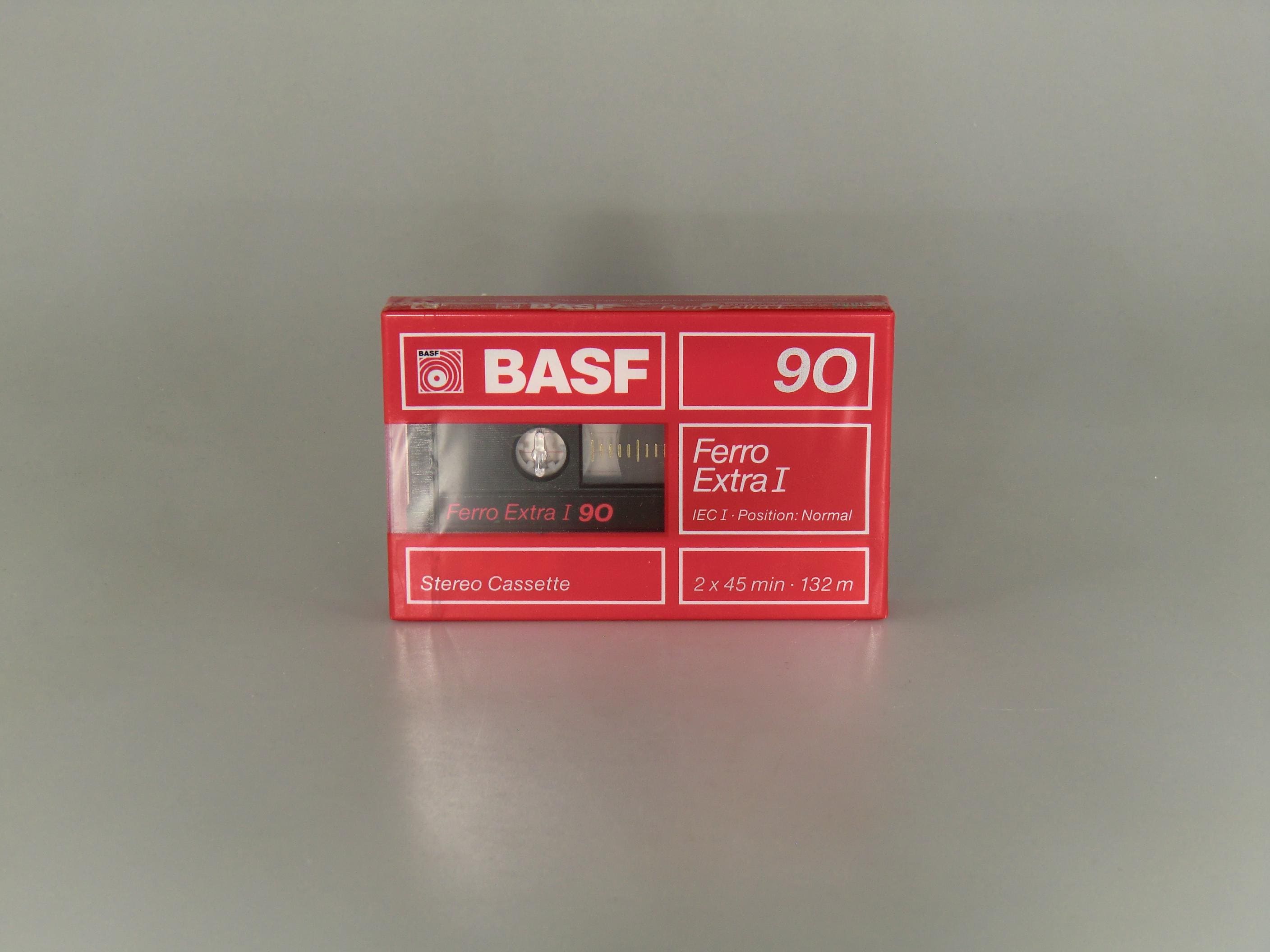 Basf ferro extra i 90 audio cassette tapes used 1988 made in à Avignon