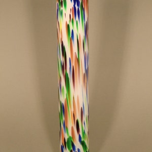 Czech Bohemian Art Glass Splatter Vase image 1