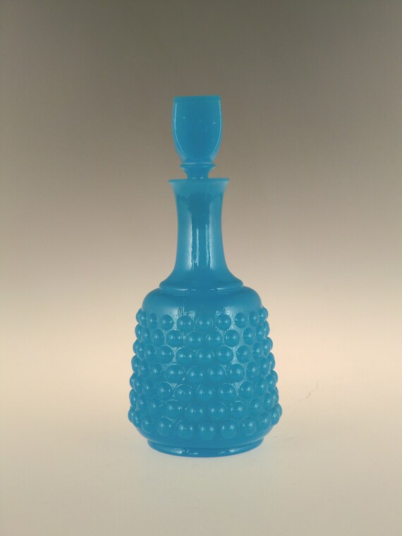 チェコ 香水瓶 ミニチュア パヒュームボトル ブルー ヴィンテージ