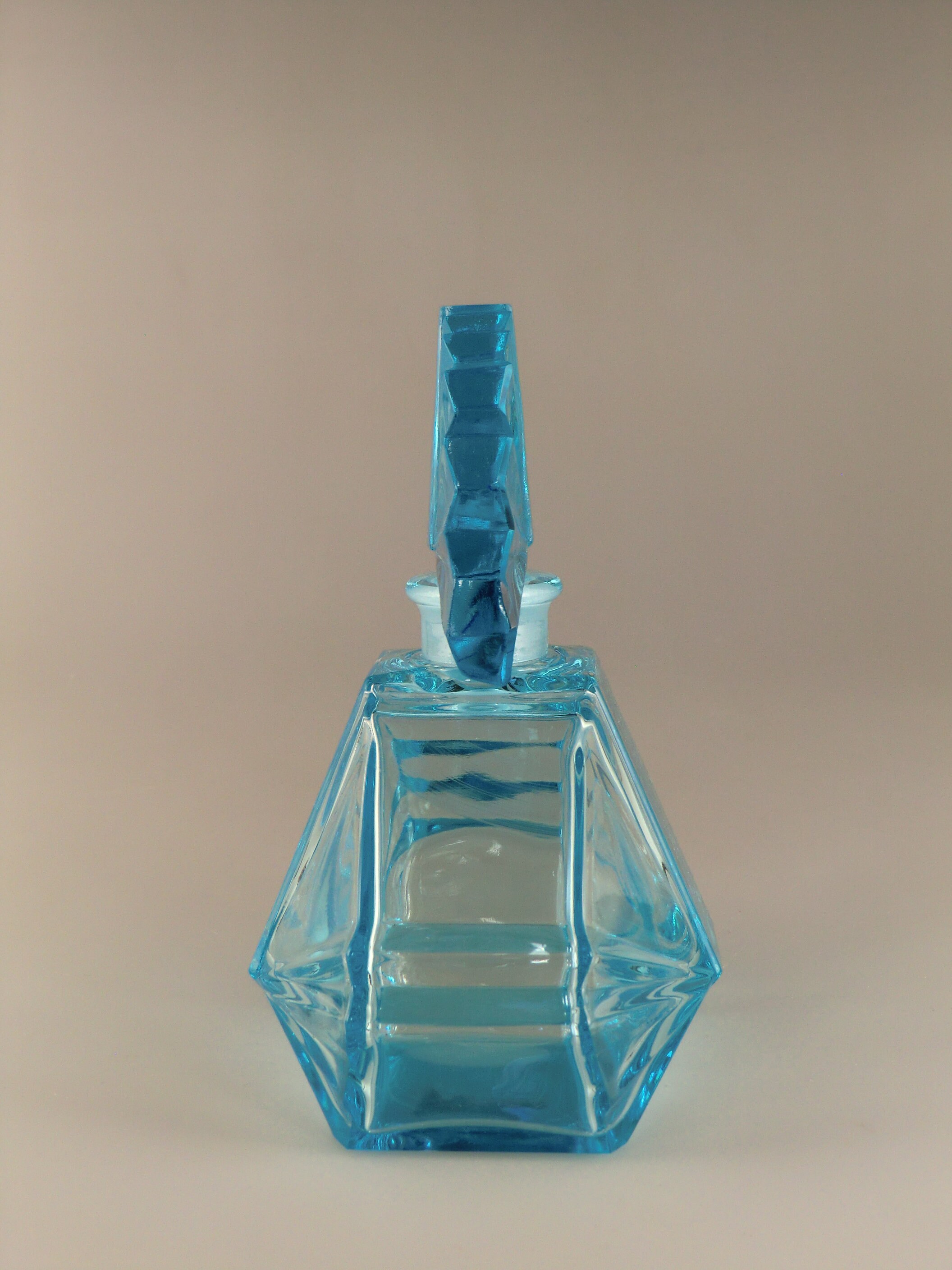 Flacon De Parfum En Verre Bohème Tchèque Alexandrite - Vintage Japon