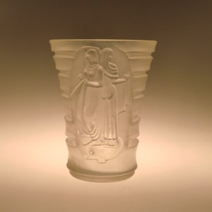 Bohemian Czech Art Deco Glass Vase by Curt Schlevogt Ingrid Collection