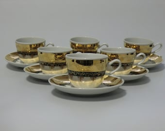 Boho Cecoslovacchia H&C Chodau Chodau Tea Cups Coffee Set
