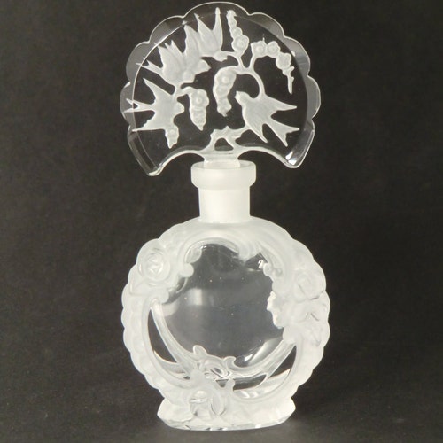 Bohemian Czech Art Deco Amber Cut Glass Perfume Bottle With - Etsy