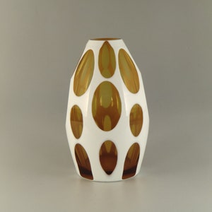 Bohemian Czech Art Glass Borocrystal Exbor Vase by Karel Wunsch