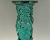 Bohemian Czech Art Deco Glass Vase with Birds by Schlevogt - Designed Artur Pleva