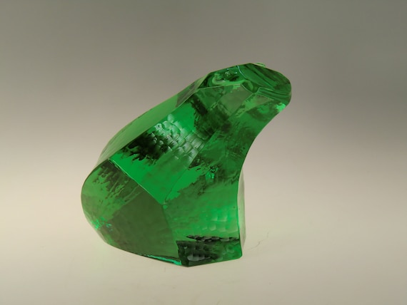 ボヘミアン チェコ エクスボール アート ガラス彫刻 ルネ