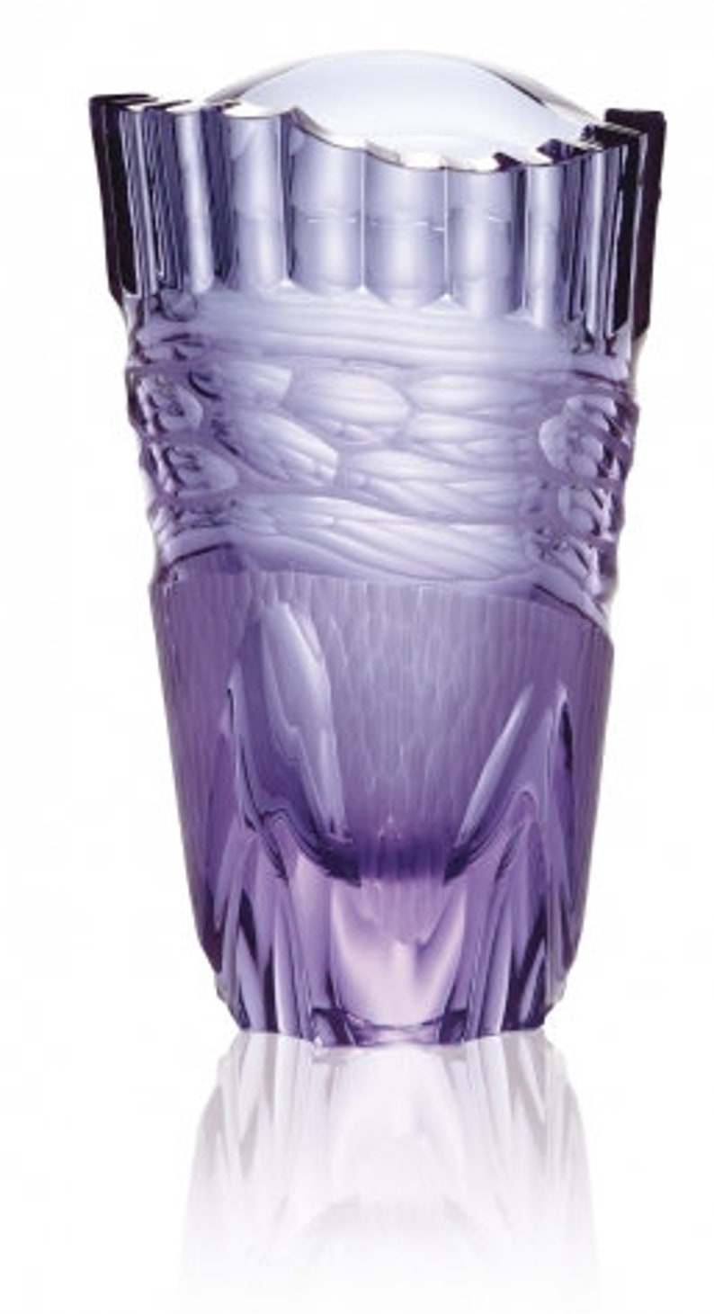 Bohemian Czech Moser Alexandrite Cut Glass Vase Imagination by Lukas Jaburek image 2