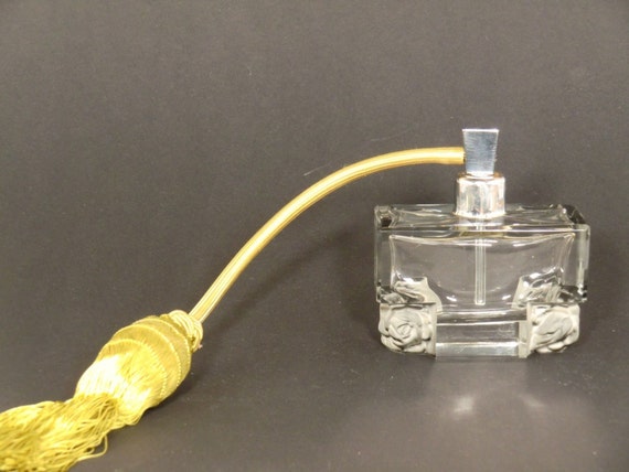 Bohemian Czech Art Deco Vogel & Zappe Glass Perfume Bottle Flacon