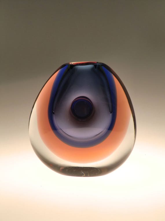 Bohemian Czech Art Glass Vase by Vladimir Mika for Moser