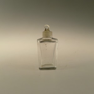 Bohemian Czech Art Deco Cut Glass Perfume Bottle Flacon
