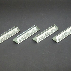 Bohemian Czech Curt Schlevogt Art Deco Cut Glass Cutlery Pads