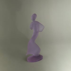 Boho tchèque Curt Schlevogt Ingrid Art déco danseuse Statue sculpture alexandrite en verre néodyme