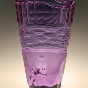 Bohemian Czech Moser Alexandrite Cut Glass Vase Imagination by Lukas Jaburek image 3