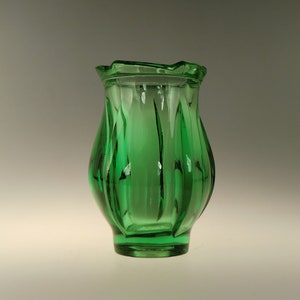 Boho tjeckisk konstglas handpressad vas av Rudolf Schroter - MYCKET SÄLLSYN