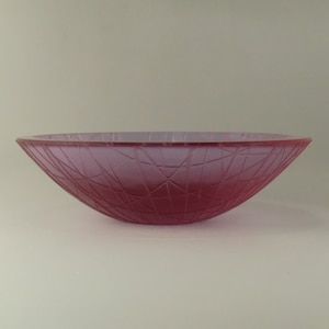 Bohemian Czech Art Glass Bowl Tray Dish by Miloslav Klinger