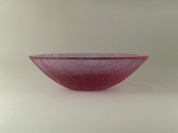 Bohemian Czech Art Glass Bowl Tray Dish by Miloslav Klinger