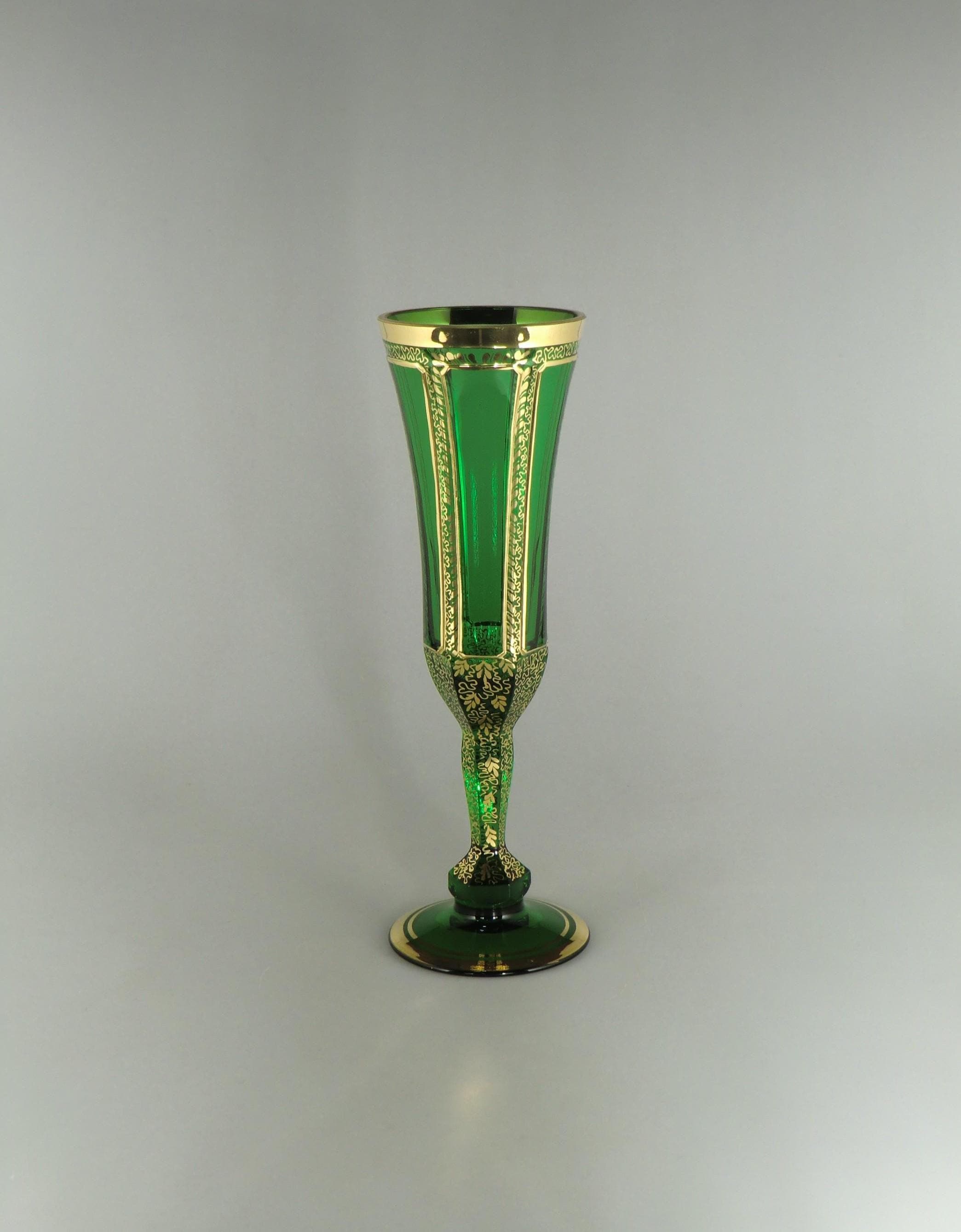 BOHEMIA GLASS チェコ製 ガラス 器 ハンドメイド アンティーク？ Czech