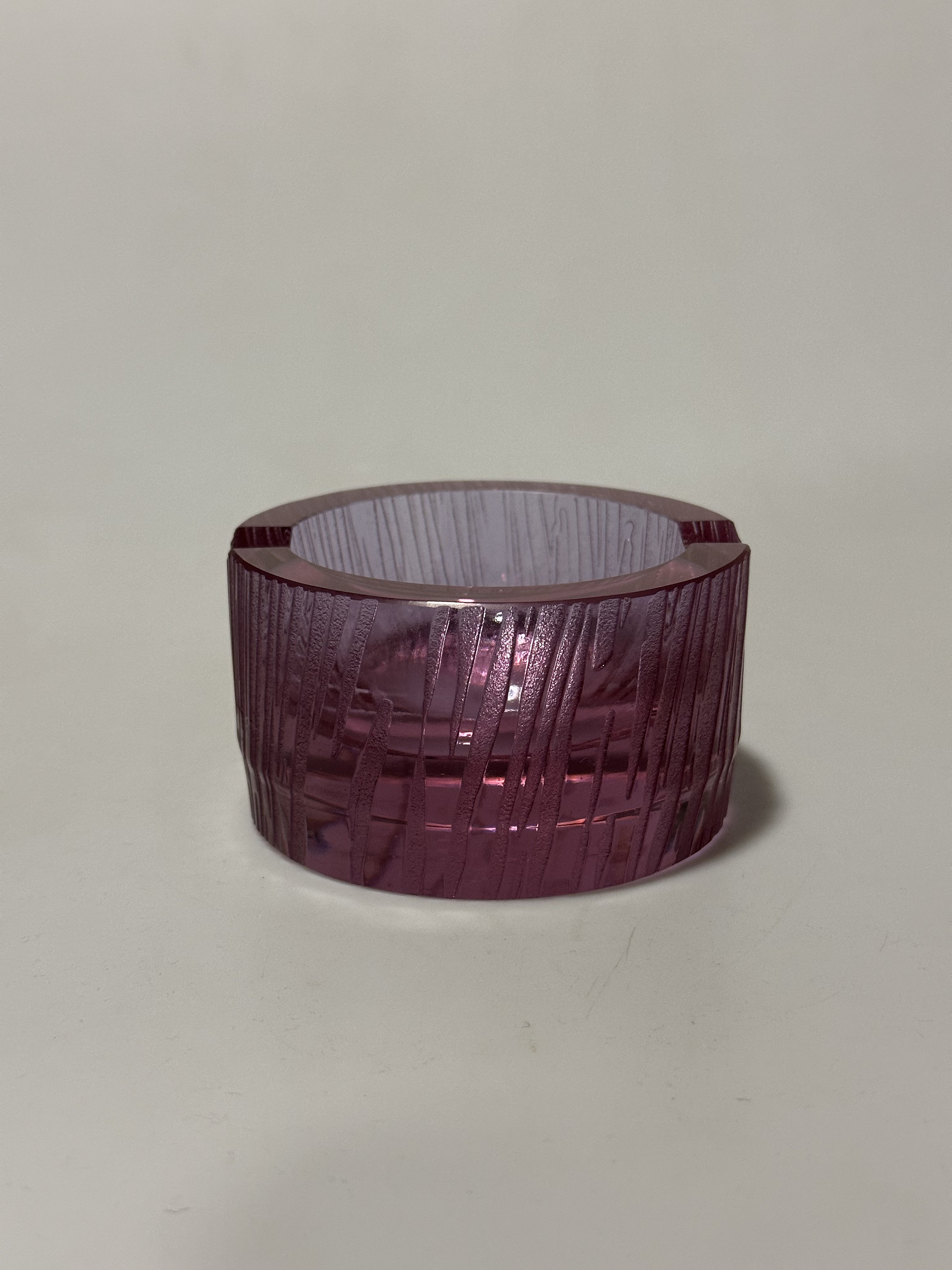 Bohemian Czech Royalit Cranberries Art Glass Ashtray by Miloslav Klinger ZBS Glassworks