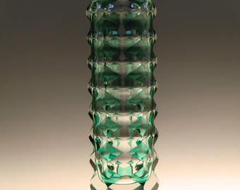 Bohemian Czech Art Glass Vase Borocrystal Exbor glassworks
