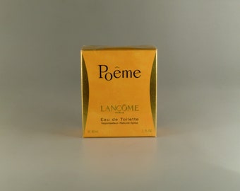 Broche Vintage Lancôme POÊME En Métal Doré à L'or Fin 24 Carats (Occasion)