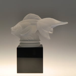 Czech Bohemian Curt Schlevogt Art Deco Fish Glass Sculpture