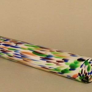 Czech Bohemian Art Glass Splatter Vase image 4