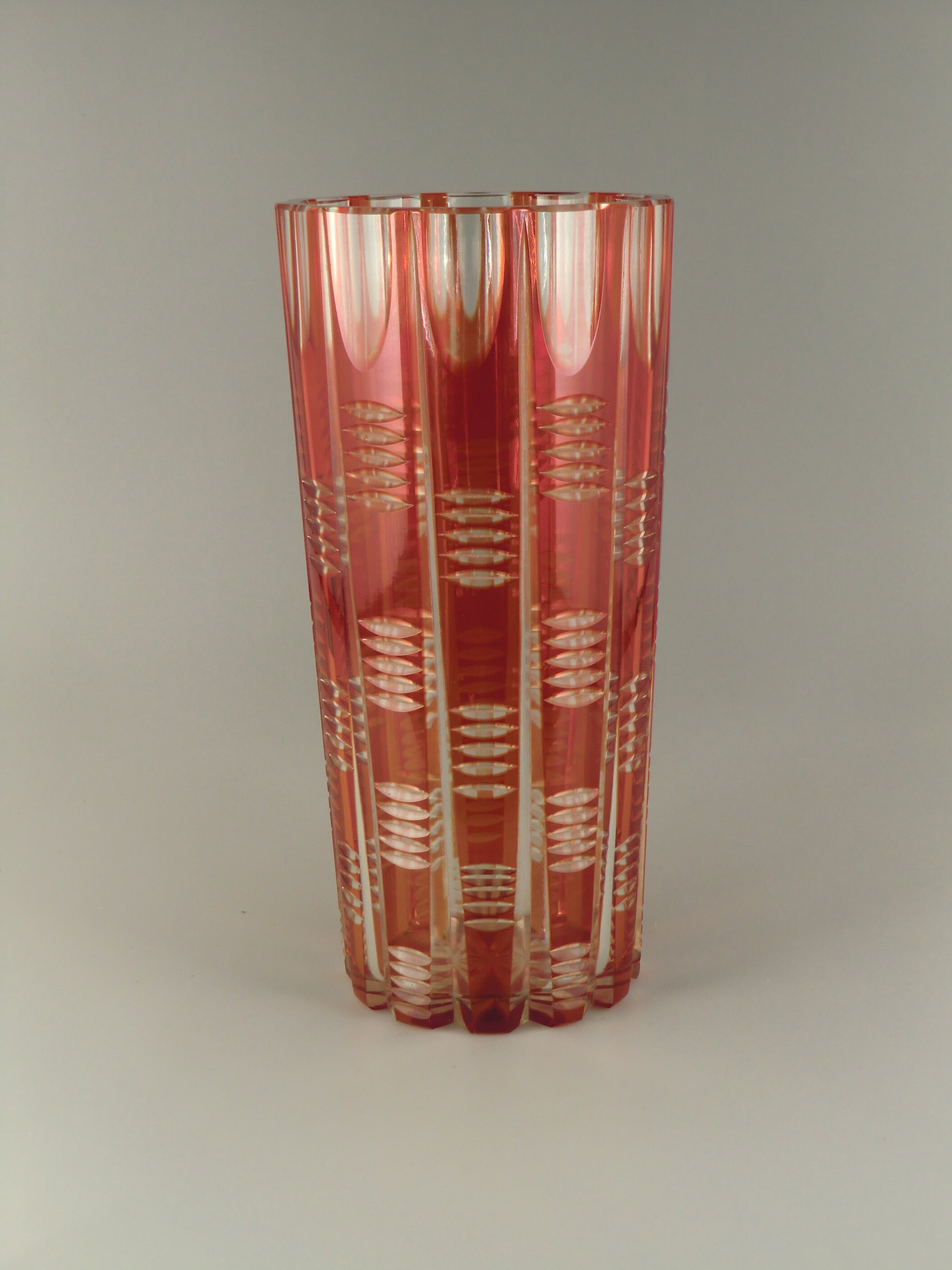 チェコ ボヘミアンクリスタル花瓶2個セット ボヘミアンガラス花瓶 2個セット チェコスロバキア製 - メルカリ