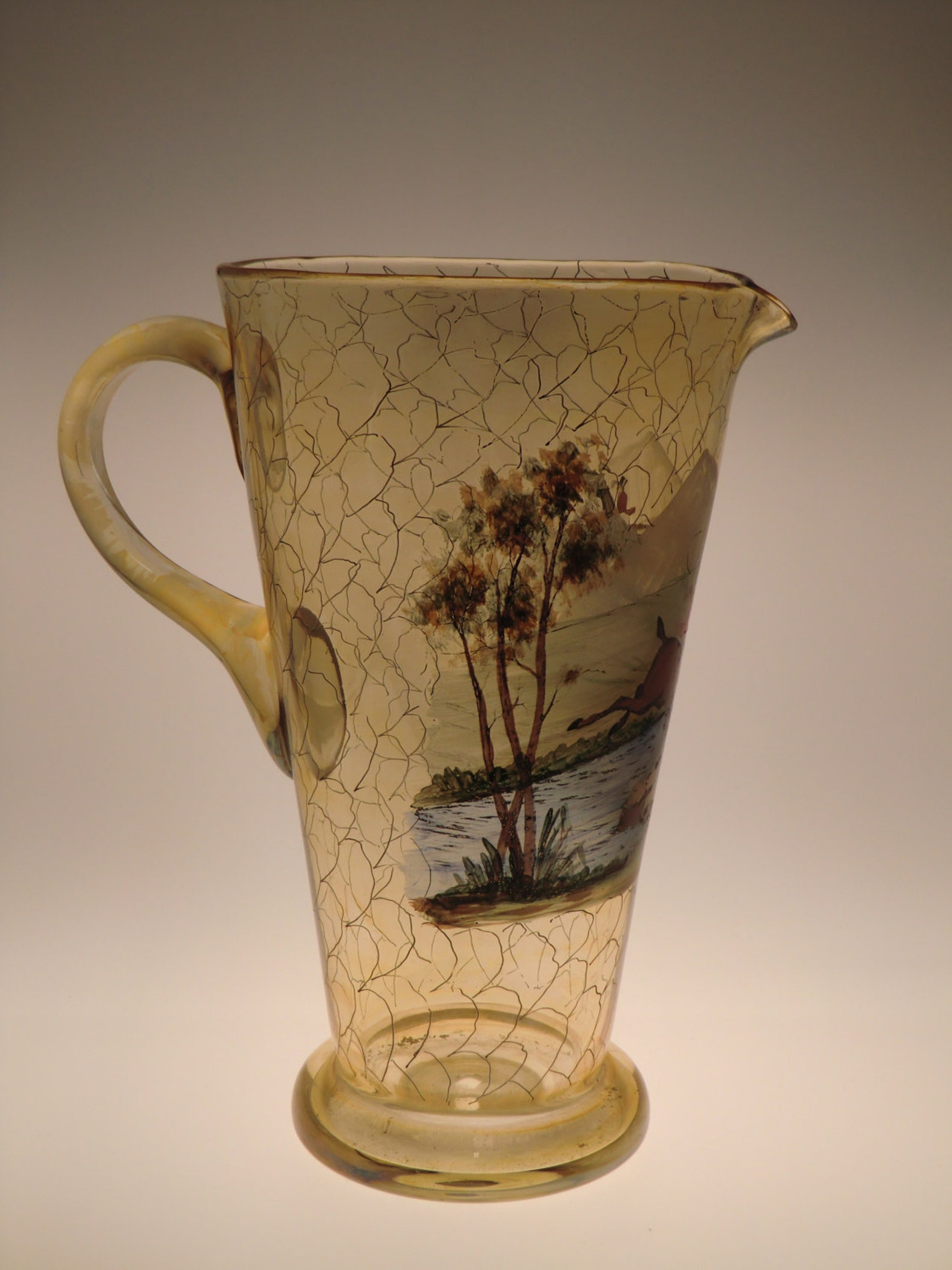 Czech Bohemian Haida Karel Palda Art Deco Glass Jug With 3 Etsy