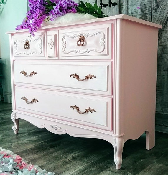 Sold Perfectly Pink French Provincial Small Dresser Etsy