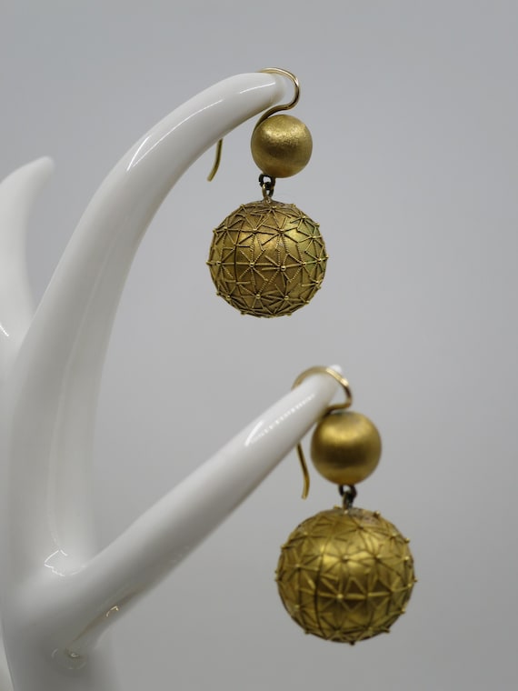 Etruscan Revival Ball Earrings