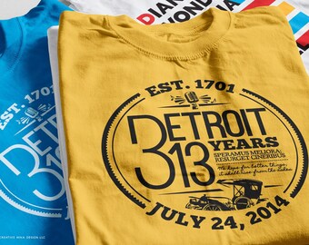 Detroit (313)th Birthday T-Shirt