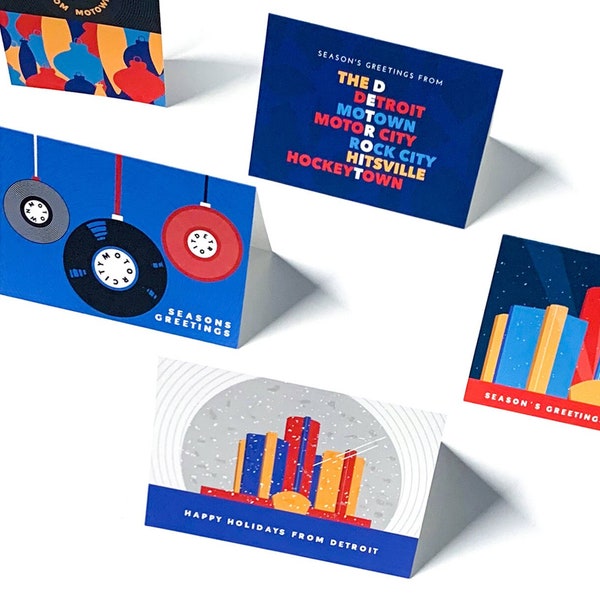 Motown Inspired Holiday Card / vinyl record / Detroit Greeting cards / Holiday cards / Motor City / Record Hitsville music lover gift