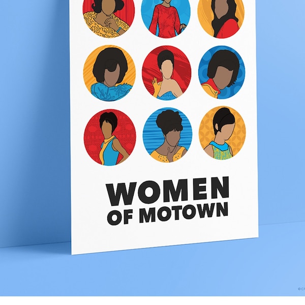 Vrouwen van Motown (Muziek Motown Print / Aretha Franklin / Diana Ross / Martha / Soul Artist / Gladys Knight / Tammi Terrell / Hitsville)