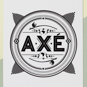 AXE Capoeira Print / Brazil / Capoeira Africa / Capo / Dobrao / Beriambau