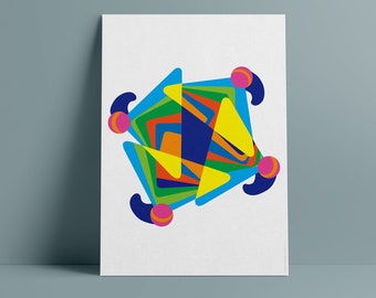 Geo Giclée Print // Colorful Art Print / Geometric / Shapes / Solid color Art / Wall Decor