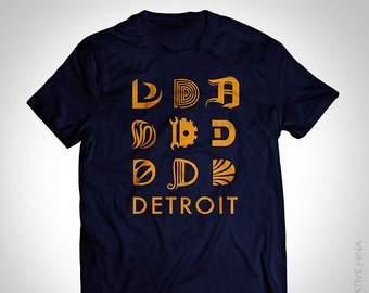 Detroit Top / / eklektische D T-shirt / / die D / / Motown / / Motor City T-shirt