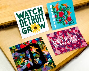 Detroit Floral Sticker Pack Garden grow Detroit Floral sticker Grow The D flower Belle Isle floral Garden Love wildflower sticker D flower