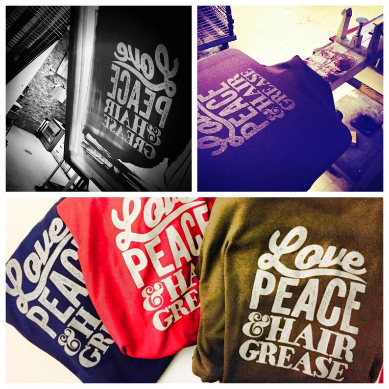 Love, Peace & Hair Grease Tshirt Etsy