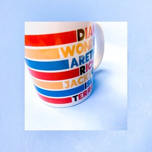 Motown Name Inspired Mug / Music lover / Aretha Franklin / Stevie Wonder / Michael Jackson / Diana Ross / Detroit Mug / Soul Music image 2