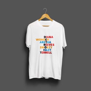 Detroit Music Inspired Shirt Soul Music of Detroit Black 60s 70s music Artist