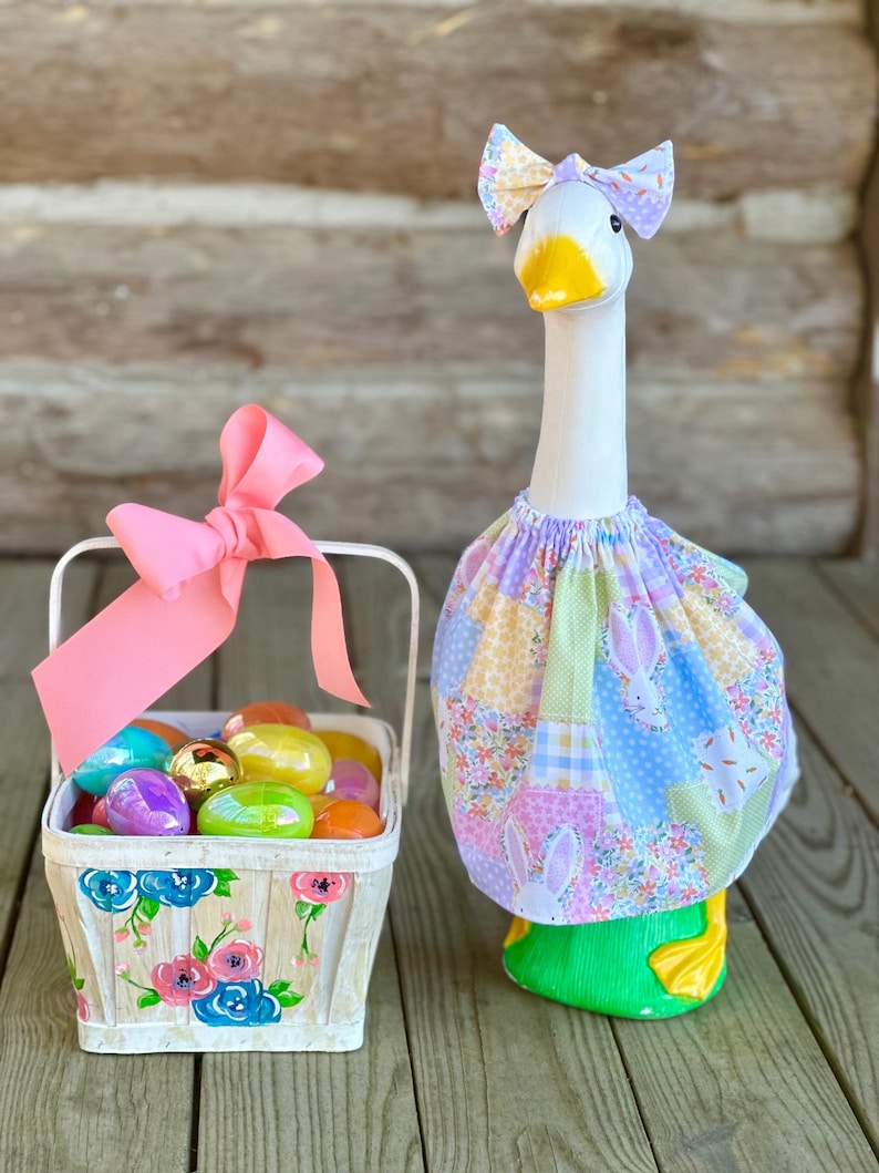 Easter Dress for Porch Goose - 17" 23" 28" Goose Outfit - Spring Goose ...