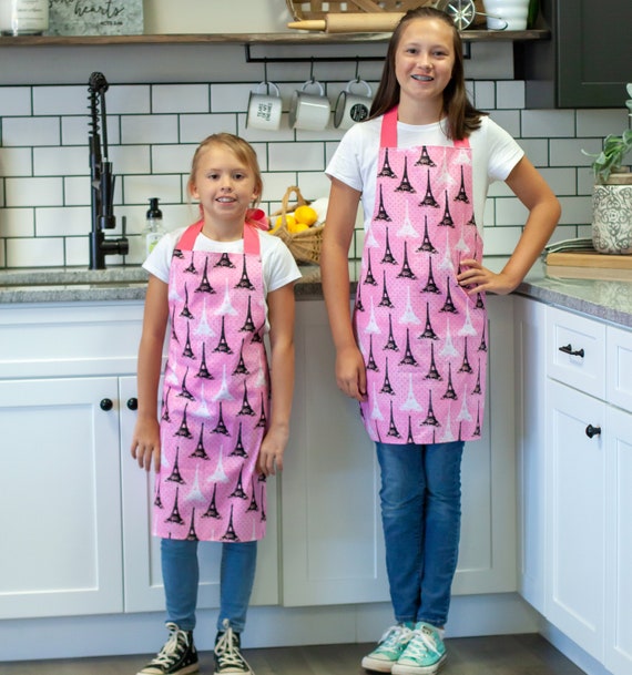Handmade Pink Cactus Tween Girl Kitchen or Art Apron Gift Handmade Pink Cactus Tween Girl Kitchen or Art Apron Gift
