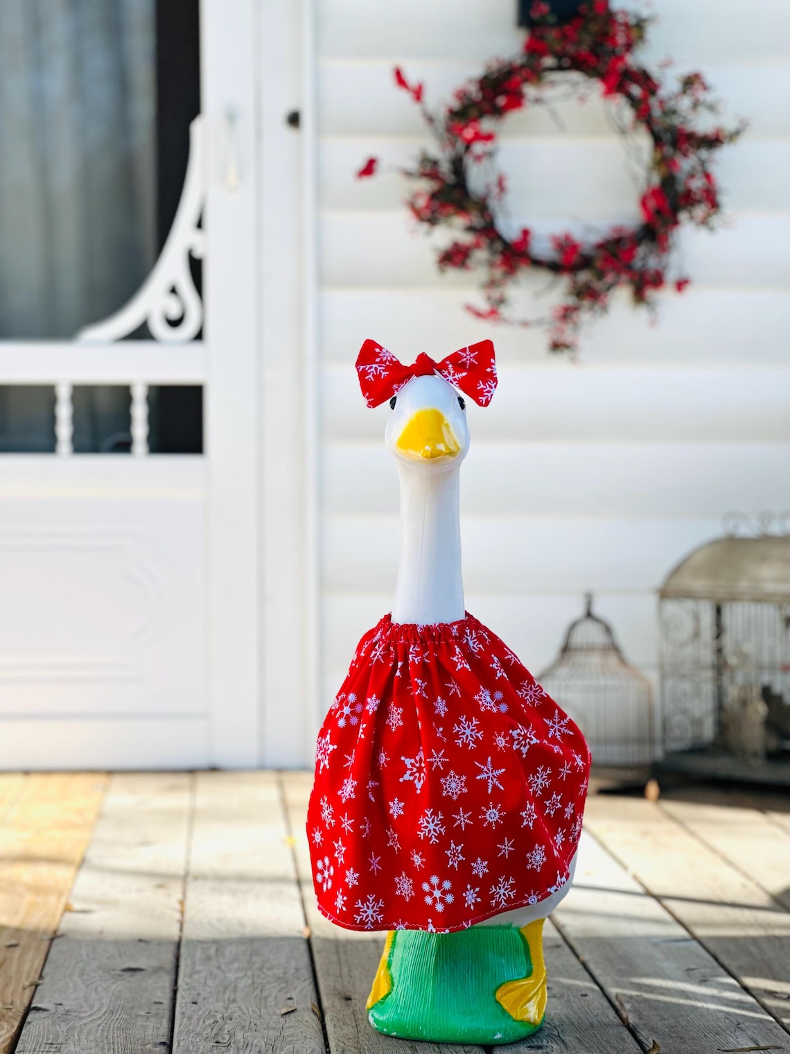 17" 23" 28" Goose Outfit - Porch Goose Clothes - Dress and Hairbow for ...