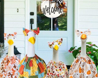 Goose Clothes – Autumn Fall Thanksgiving Outfit for Yard Porch Goose