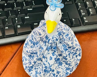 Desk Goose Clothes: Floral Dress Set with Hairbow - Fits 7" Goose