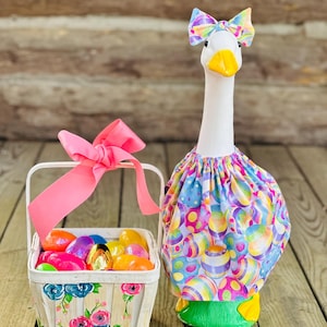 Easter Dress for Porch Goose - 17" 23" 28" Goose Outfit - Spring Goose Outfit - Lawn Goose Accessories - Easter Outfit for Yard Goose