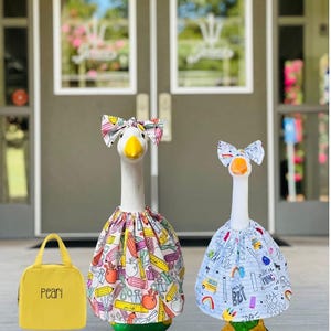 17" 23" 28" Goose Dress - Classroom Goose Outfits - Back to School Dress for Porch Goose - Read Across America Goose