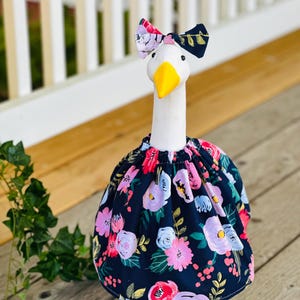 17&quot; 23&quot; 28&quot; Goose Outfit - Porch Goose Clothes - Dress and Hat for Porch Goose - Lawn Goose Accessories - Fall Outfit for Yard Goose