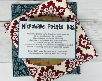 Microwave Potato Bags - Graduation Gift High School - Housewarming Gift for Kitchen  - Baked Potato Pouch