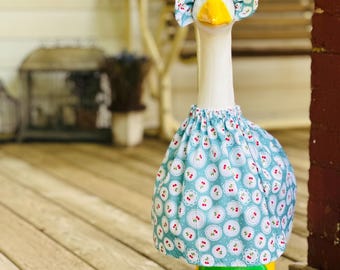 17" 23" 28" Goose Outfit - Porch Goose Clothes - Dress and Hat for Porch Goose - Lawn Goose Accessories - Fall Outfit for Yard Goose